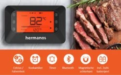 Hermanos® Digitale BBQ Thermometer Draadloos - Keukenthermometer - Bluetooth Met App - 4 Sondes - Magneet - Incl. Batterijen 6 Hermanos® Digitale BBQ Thermometer Draadloos - Keukenthermometer - Bluetooth Met App - 4 Sondes - Magneet - Incl. Batterijen -Beroemde Keukenserie Winkel 1200x742 3