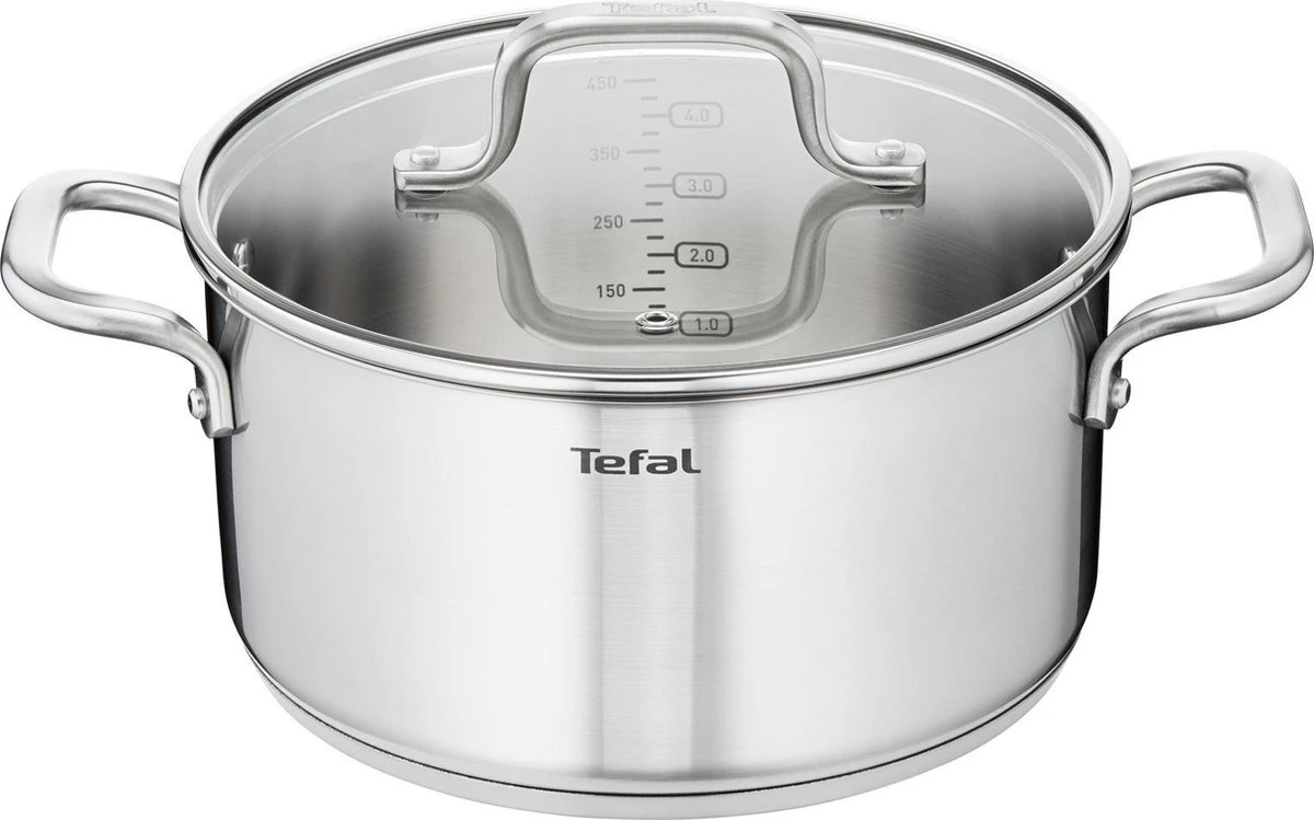 Tefal Virtuoso Pannenset 5 delig - Hoge kookpan Ø 22 cm + Steelpan Ø 16 cm + Kookpannen Ø 18/20/24 cm Tefal Virtuoso Pannenset 5 Delig - Hoge Kookpan Ø 22 Cm + Steelpan Ø 16 Cm + Kookpannen Ø 18/20/24 Cm -Beroemde Keukenserie Winkel