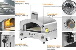 Bighorn Outdoor Edelstaal Gas Pizza Oven - Draagbare Gas Barbecue - Edelstaal -Model SRGG20001 5 Bighorn Outdoor Edelstaal Gas Pizza Oven - Draagbare Gas Barbecue - Edelstaal -Model SRGG20001 -Beroemde Keukenserie Winkel 1200x787 1