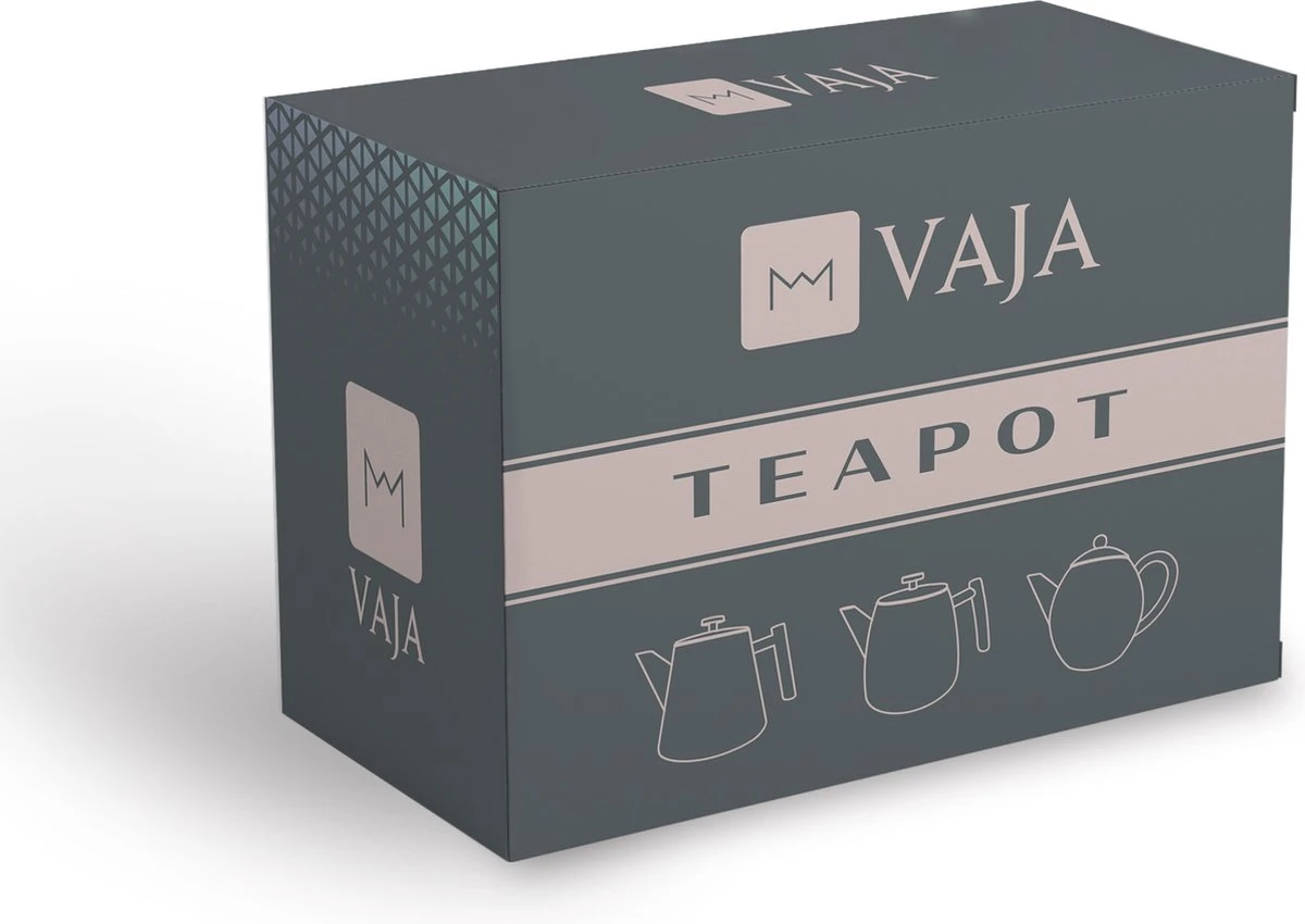 Vaja Valerie - Theepot met filter - Dubbelwandig - RVS - 1.2L Vaja Valerie - Theepot Met Filter - Dubbelwandig - RVS - 1.2L -Beroemde Keukenserie Winkel