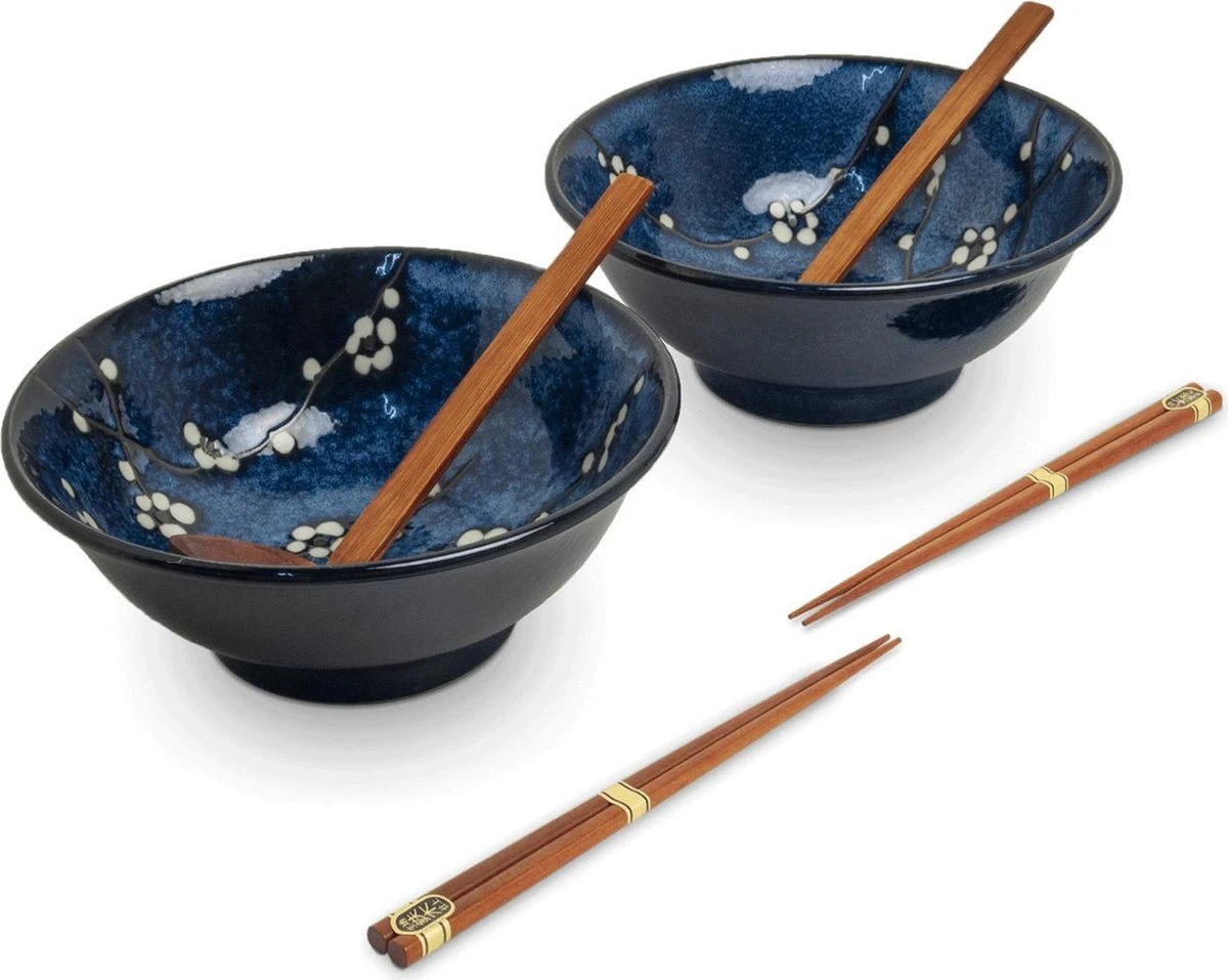 EDO JAPAN - RAMEN BOWL SET/6 2PERS HANA BLAUW O/22CM|H9CM EDO JAPAN - RAMEN BOWL SET/6 2PERS HANA BLAUW O/22CM|H9CM -Beroemde Keukenserie Winkel 1200x957 1