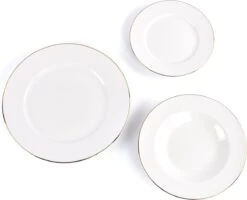 LeRijn® Serviesset Deventer 6 Persoons - 18 Delig - Licht Crème Wit Met Gouden Rand En Motief - Dinerborden - Soepborden - Dessertborden - Borden Servies - Bordenset -Beroemde Keukenserie Winkel 1200x972 1
