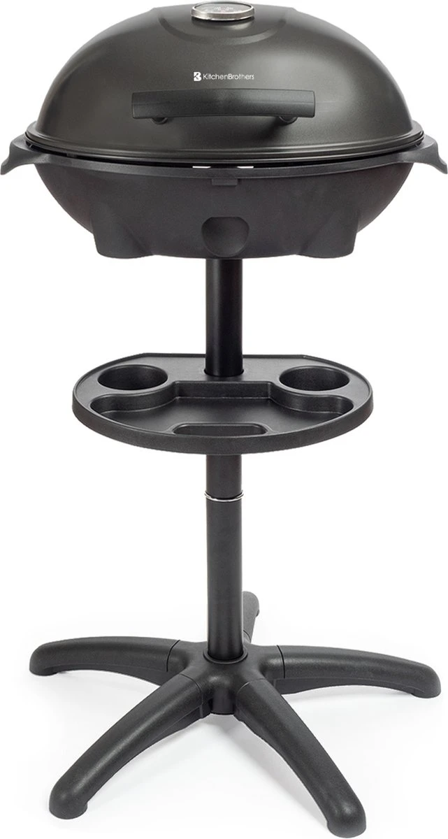 KitchenBrothers Elektrische BBQ - met Grillplaat - Anti-aanbaklaag - Incl. Plank/Houders - Grilloppervlak 46,5x33,8cm - tot 300°C - 2400W - Zwart KitchenBrothers Elektrische BBQ - Met Grillplaat - Anti-aanbaklaag - Incl. Plank/Houders - Grilloppervlak 46,5x33,8cm - Tot 300°C - 2400W - Zwart -Beroemde Keukenserie Winkel
