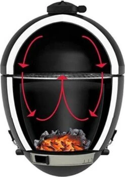Apache Grill 21 Inch Kamado BBQ Egg | Houtskool | Zwart | Ø 50cm Grill Oppervlak | Dubbelwandig & Geïsoleerd -Beroemde Keukenserie Winkel 849x1200
