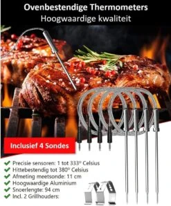 Hermanos® Digitale BBQ Thermometer Draadloos - Keukenthermometer - Bluetooth Met App - 4 Sondes - Magneet - Incl. Batterijen 10 Hermanos® Digitale BBQ Thermometer Draadloos - Keukenthermometer - Bluetooth Met App - 4 Sondes - Magneet - Incl. Batterijen -Beroemde Keukenserie Winkel 996x1200 1